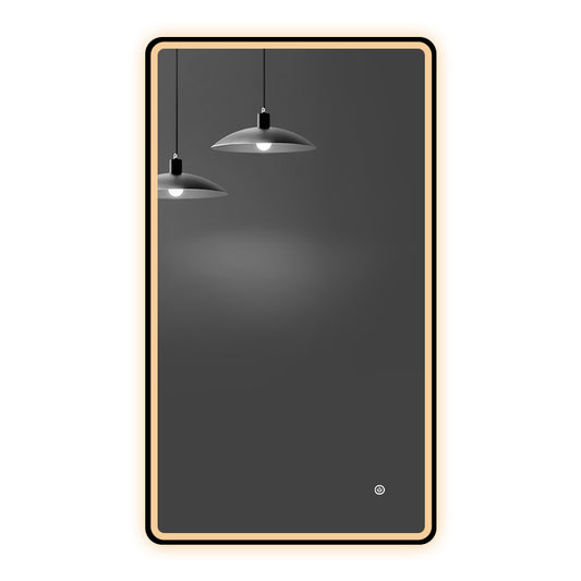 Rectangular Time Temperature Mirrorled Wall Light Bathroom Wall Mounted Vanity With Mirror