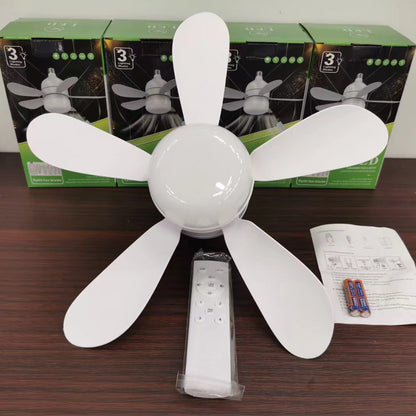 5 Blades Socket Fan Light E26 E27 Bulb Socket Ceiling Fan With Remote Control