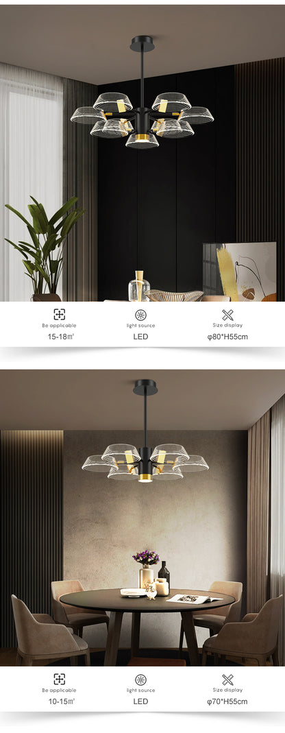 New design Customized Indoor Hotel Modern Decoration 36w 54w 72w 108w 128w LED Pendant Light