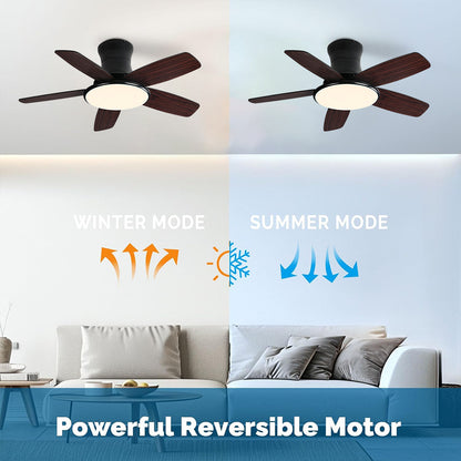 High-End Ceiling Fan 42 Inch 5 Plywood Blade Modern Nordic Ceiling Fan With Light And Remote Control