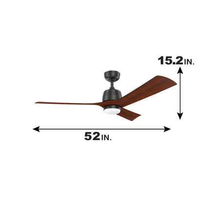 52 Inch Large Ceiling Fan 3 Blade Minimalist Ceiling Fan Light Living RoomSmart Ceiling Fan