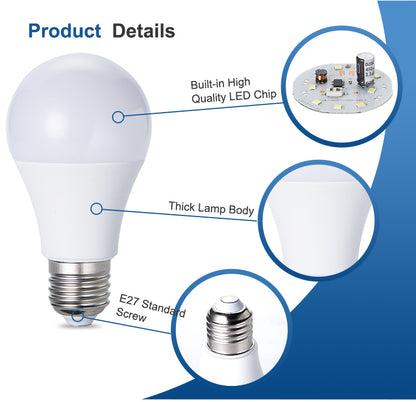 White Color A60 Light Housing A Bulb Lamp 7W 9W 12W 15W 18W 24W E27 B22 E14 Base Ac Dc 220V Led Lighting Bulb Led Bulbs