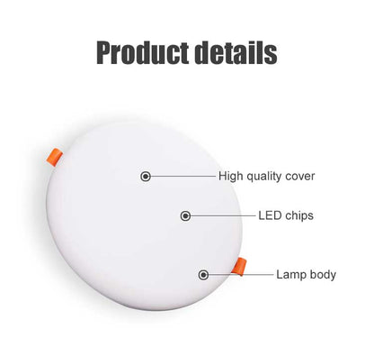 Popular Aluminum Round And Square 12W 18W 24W 30W Led Panel Surface Mounted Round led panel light 