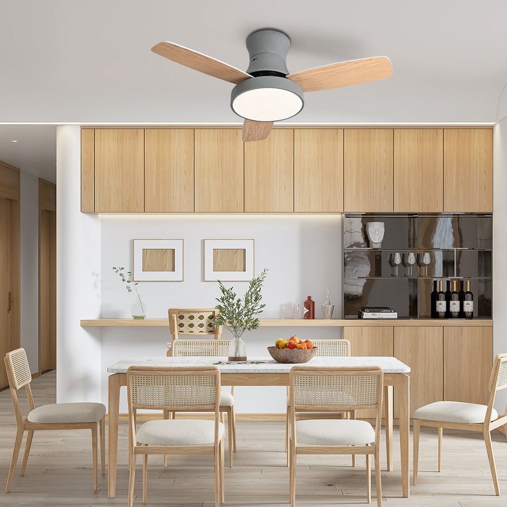 New Design 42 Inch 3 Blade Ceiling Fan Simple Mute Ceiling Fan With Light And Remote Control