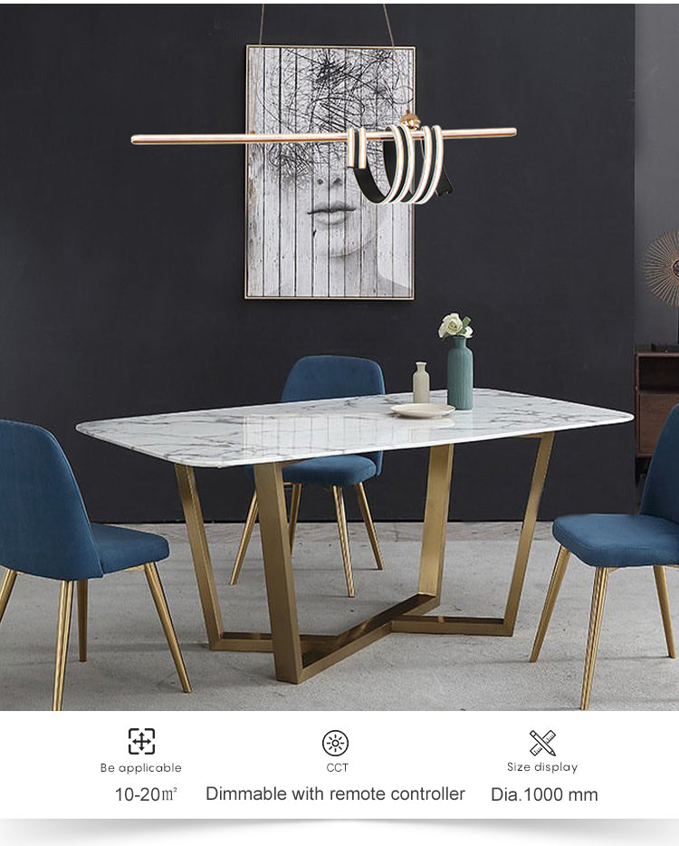 Modern Simple Long Strip Restaurant Pendant Lamp Design Creative Dining Room Bar Nordic Minimalist Restaurant Pendant Lamp 