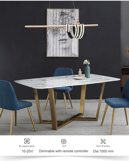 Modern Simple Long Strip Restaurant Pendant Lamp Design Creative Dining Room Bar Nordic Minimalist Restaurant Pendant Lamp 