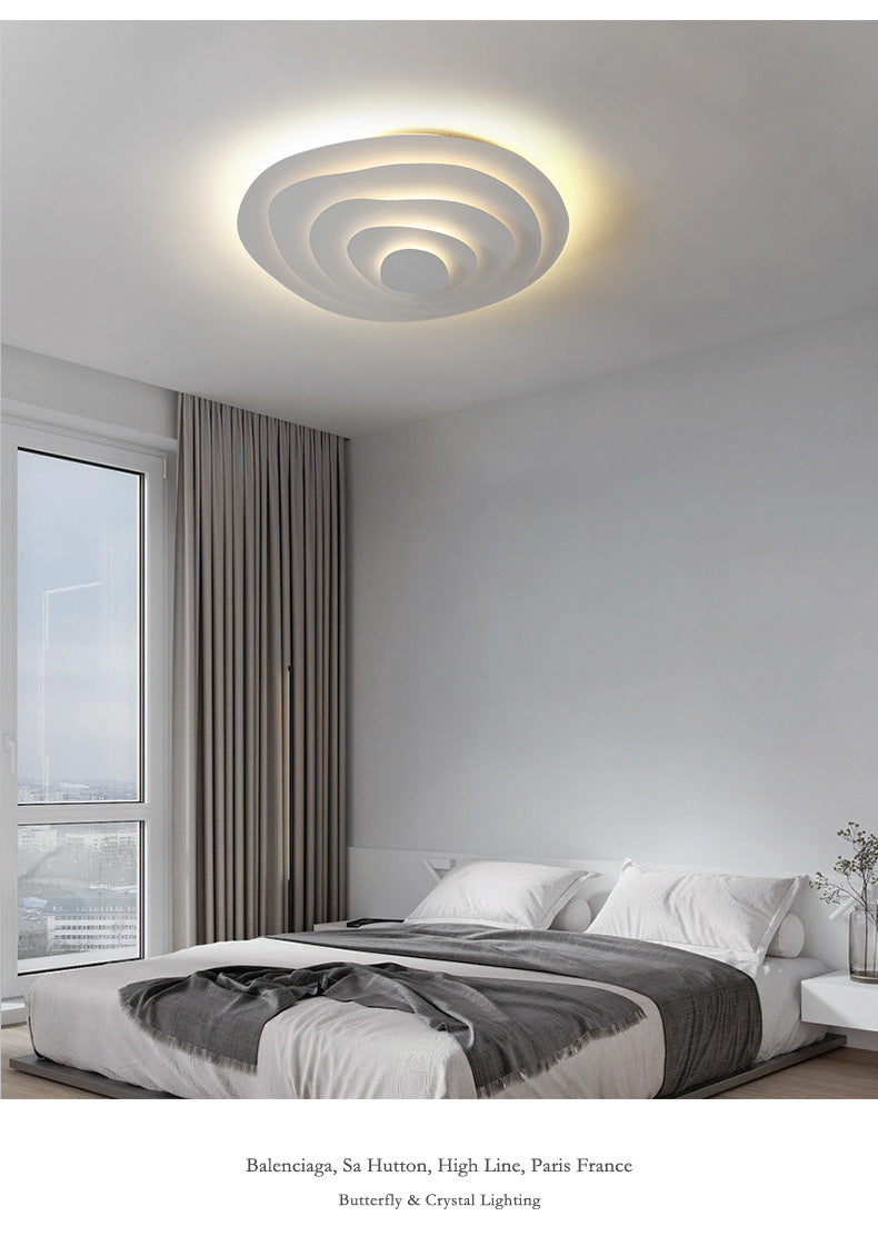 2024 New Designer Terrace Master Bedroom Lamp Nordic Corrugated Bedroom Lamp Ceiling Lamp Simple Modern Atmosphere 