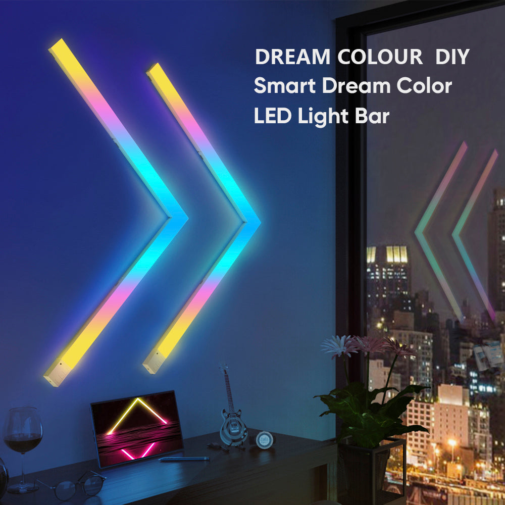 Простой дизайн «сделай сам» Различные функции RGB Magic Color Diy Smart Dream Color Led Light Bar Glide Настенный светильник Настроение Лампа 