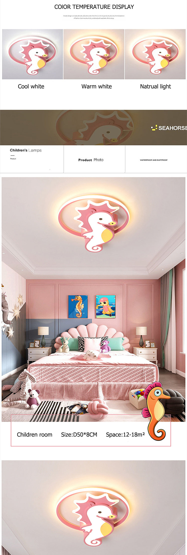 Hot Sale Decorative Kids Room Children Lamps Led Ceiling Lamp