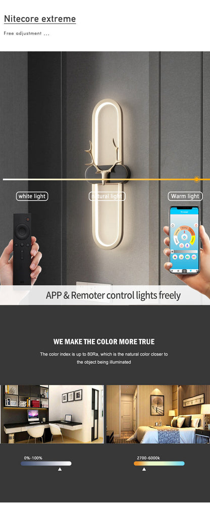 Modern Indoor Led Wall Light Bedroom Living Room Home Wall Sconce Hotel Decorative Copper Wall Lamps