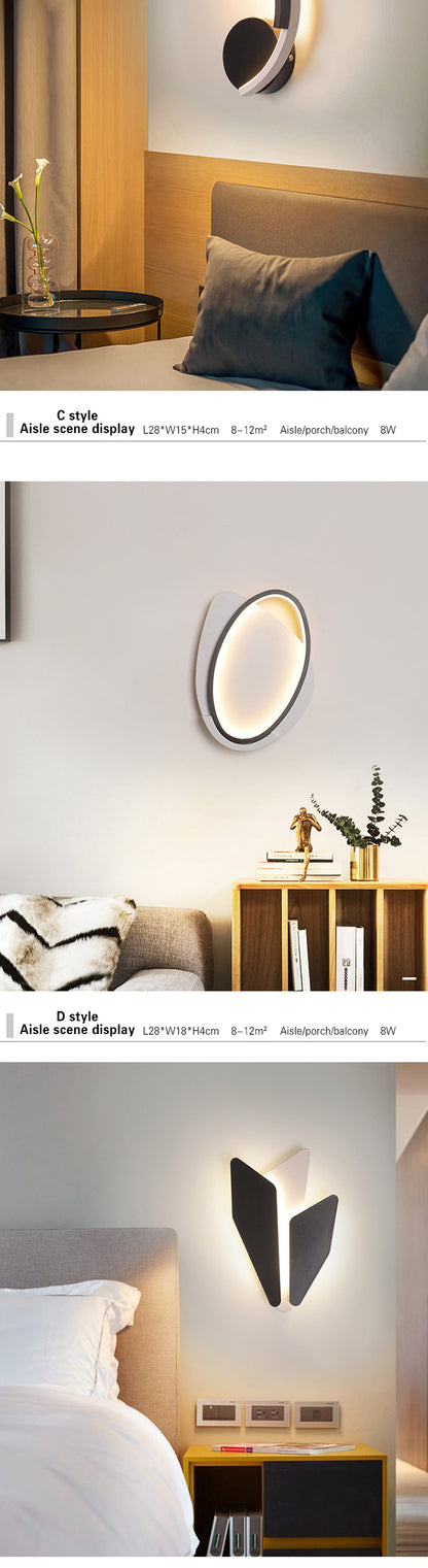 New design creative modern bedroom decoration corridor living room indoor led wall lamp