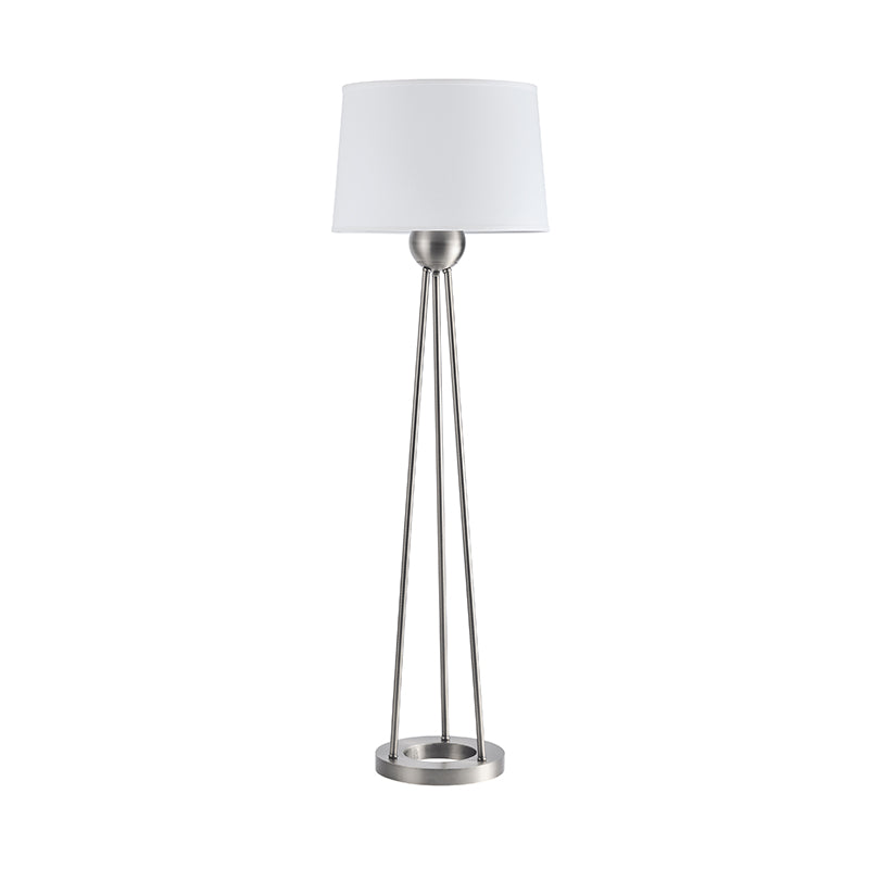 Modern Hotel Home Black White Metal Shade Standing Light Floor Lamp for Bedroom Living Room