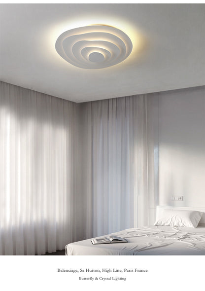 2024 New Designer Terrace Master Bedroom Lamp Nordic Corrugated Bedroom Lamp Ceiling Lamp Simple Modern Atmosphere 