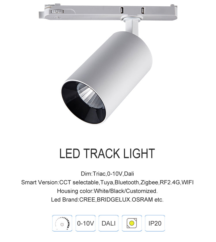 High Quality Anti-Glare Minimal Design Led Studio Track Light Accurate Light Control Black Led Track Light 