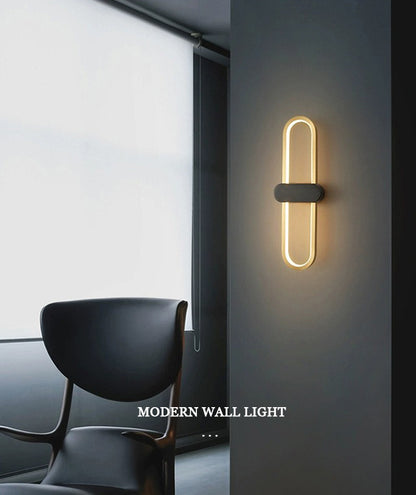 Modern Indoor Led Wall Light Bedroom Living Room Home Wall Sconce Hotel Decorative Copper Wall Lamps