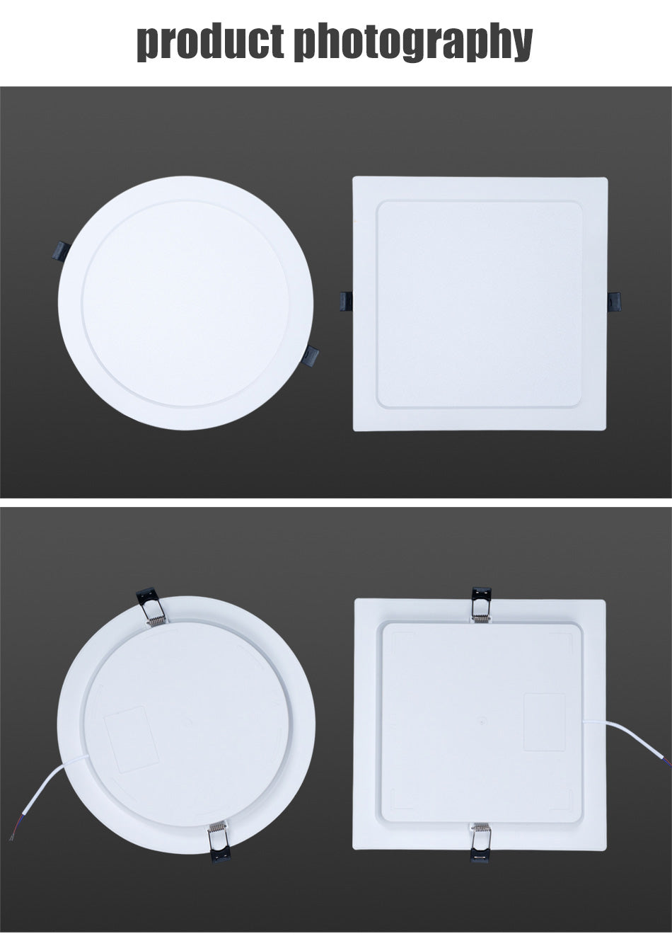 ABS high lumen smd indoor ip20 flush mounted decoration ressed 7w round led down light panel