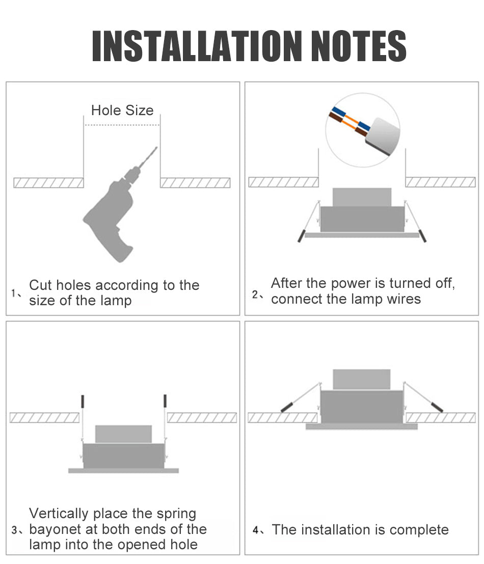 ABS high lumen smd indoor ip20 flush mounted decoration ressed 7w round led down light panel