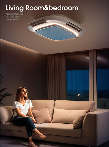 High End Bladeless Ceiling Fans Modern Smart Ceiling Fan With Lights And Remote Control