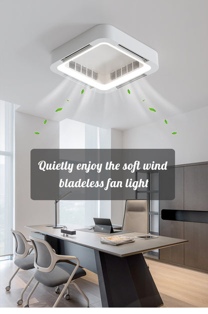 2024 hottest bladeless simple ceiling lamp Intelligent remote control APP control LED chandelier ceiling fan with light