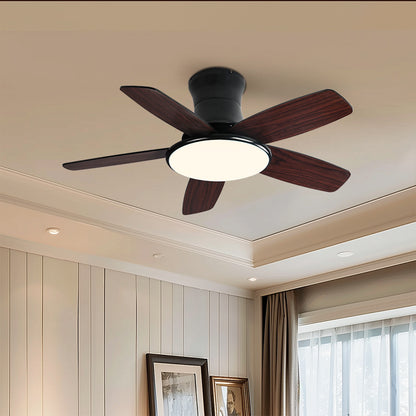 High-End Ceiling Fan 42 Inch 5 Plywood Blade Modern Nordic Ceiling Fan With Light And Remote Control