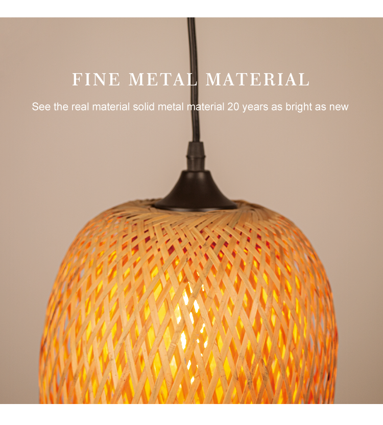 Handmade New Design Wooden Home Lighting Dimmable Led Rattan Pendant Light Chandeliers