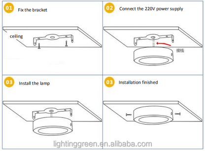 High Lumen Lighting Indoor Led Solid Ceiling Light for Living Room Black Round Led Surface Mounted Panel Light 