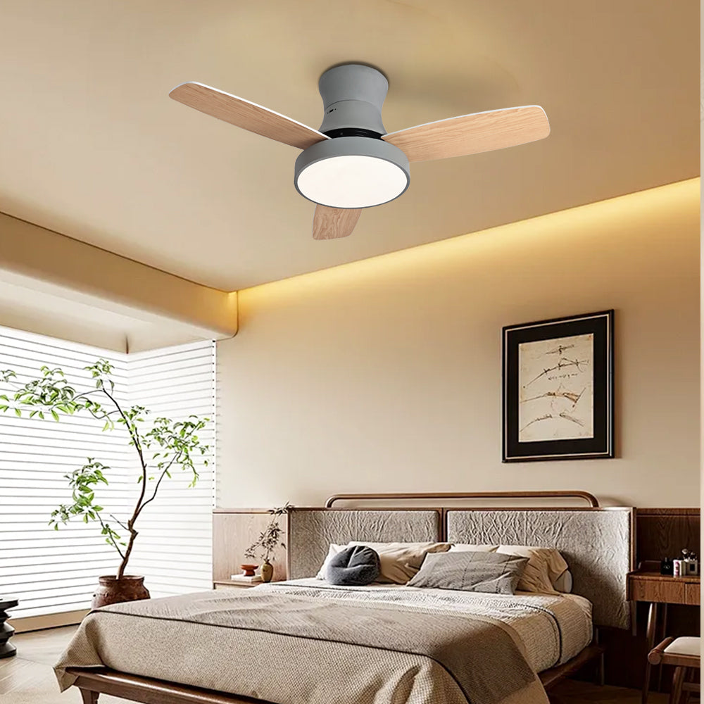 New Design 42 Inch 3 Blade Ceiling Fan Simple Mute Ceiling Fan With Light And Remote Control