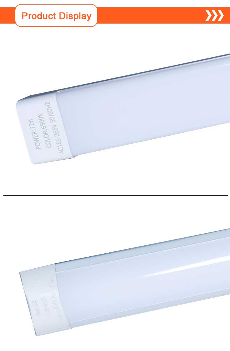 High Lumen LED Batten Lights 0.3m 0.6m 0.9m 1.2m PC+Aluminum Purification Fixture