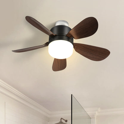 Modern Mini 16 Inch 5 Blade Ceiling Fan Natural Look E26 E27 Socket Ceiling Fan Living RoomSmart Ceiling Fan