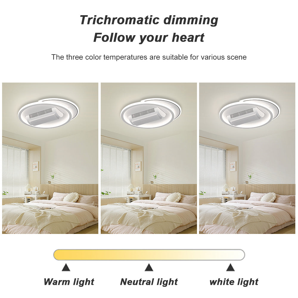 Modern Simple Style Fan Light Decorative Dining Hotel Bedroom Kitchen Smart Ventilation Ceiling Fans Light 