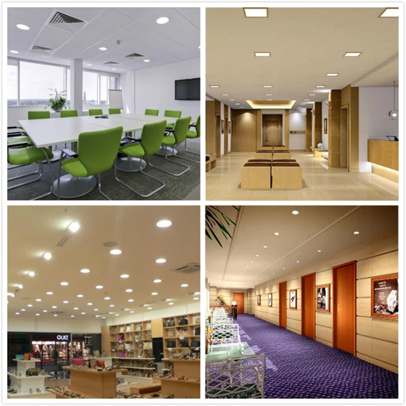 Factory Supply Soft Non Glaring Convenient Installation Recessed Round Led Panel Light For Hotel