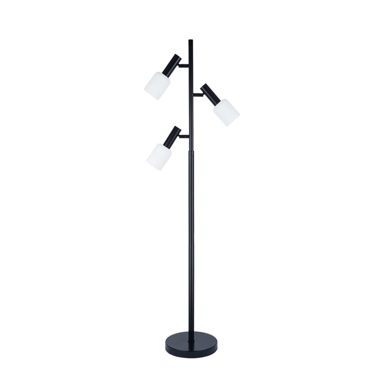 Hampton Inn Bedroom Living Room Matte Black Hotel Modern Led Finish Metal Floor Lamp 