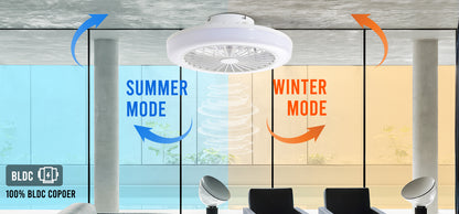 18 Inch Fan Light Indoor Small Tuya App Control Smart Modern Chandelier Led Ceiling Fan With Light And Remote