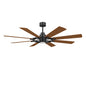 Modern And Simple Design Custom Ceiling Fan Coffe Brown Long Blade Ceiling Fan Reversible Motor Ceiling Fan 