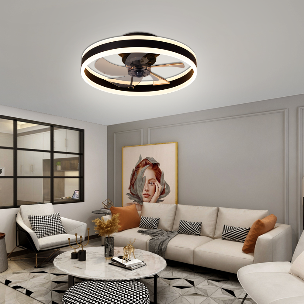 Flush Mount Luxury Chandelier Modern Smart Celling Fan Light Bldc Ceiling Fan With Light And Remote