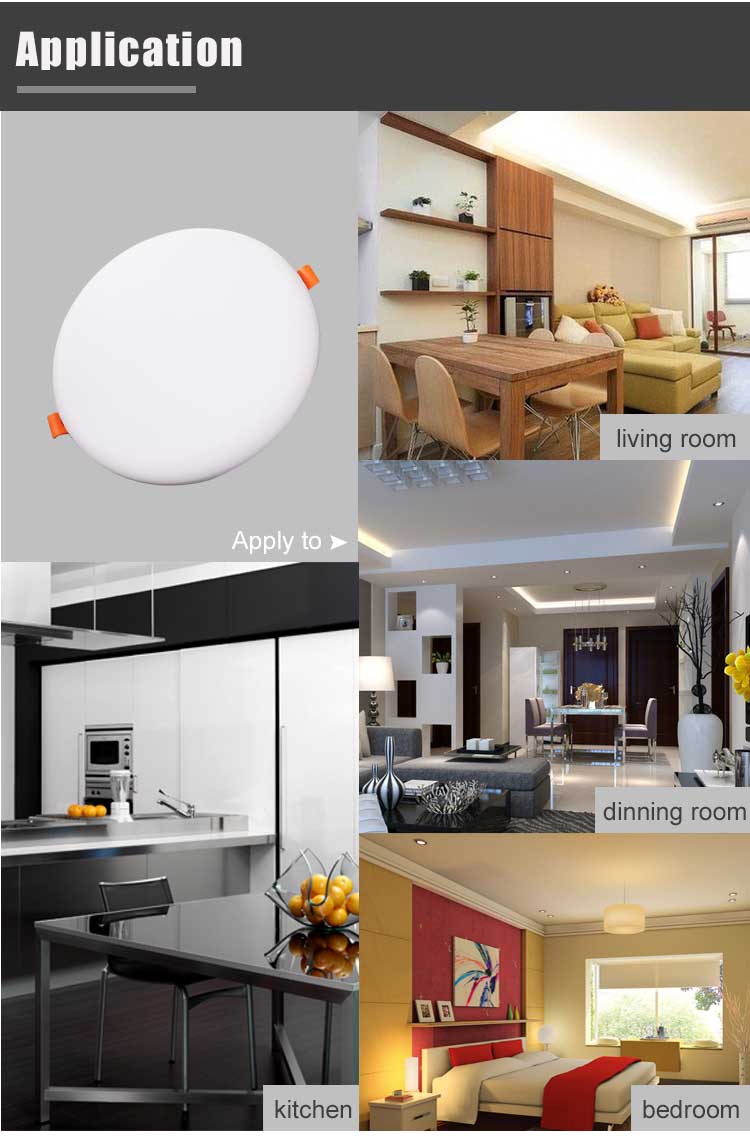 Popular Aluminum Round And Square 12W 18W 24W 30W Led Panel Surface Mounted Round led panel light 