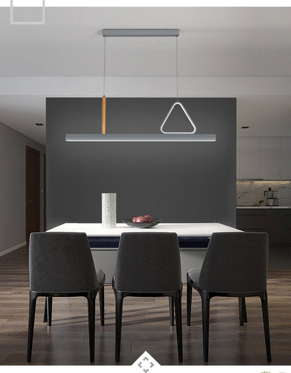 Nordic Art Light Creative Triangle Chandelier Dining Room Minimalist Pendant Lighting