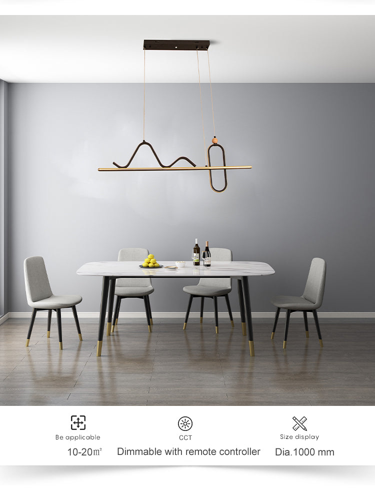 Modern Simple Long Strip Restaurant Pendant Lamp Design Creative Dining Room Bar Nordic Minimalist Restaurant Pendant Lamp 