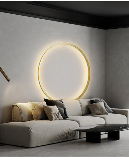 Indoor Designer Nordic Art Circle Decorative Staircase Corridor Bedroom Headbed Modern Led Wall Lamp