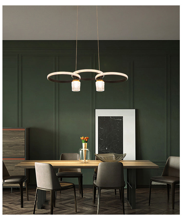 Ring Living Room Chandelier New Household Large Lamps Restaurant Modern Simple Pendant Lighting