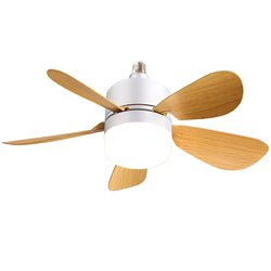 Modern Mini 16 Inch 5 Blade Ceiling Fan Natural Look E26 E27 Socket Ceiling Fan Living RoomSmart Ceiling Fan