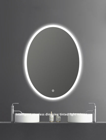 Modern Wall Mirror Hotel Bath Salon Lighted Vanity Led Mirror Wall Light With Clock