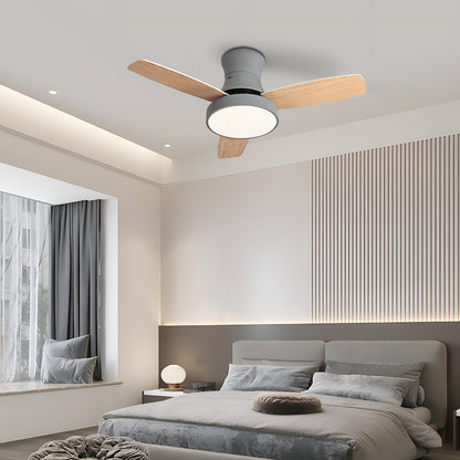 New Design 42 Inch 3 Blade Ceiling Fan Simple Mute Ceiling Fan With Light And Remote Control