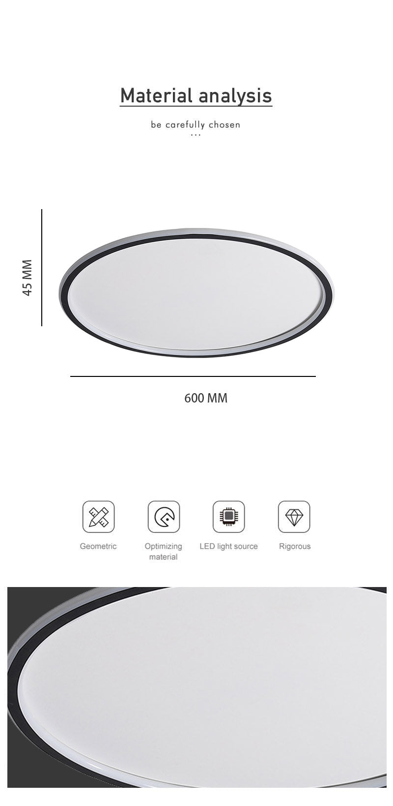 2024 New Round  Modern Minimalist Ceiling Lamp Room Bedroom Led Lights For Children