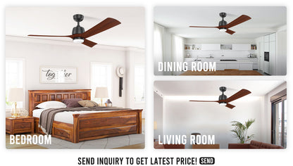 52 Inch Large Ceiling Fan 3 Blade Minimalist Ceiling Fan Light Living RoomSmart Ceiling Fan