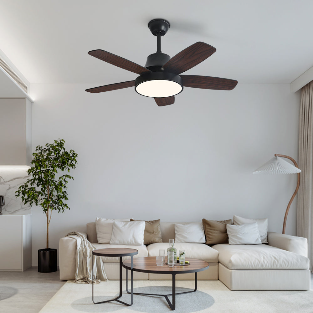 42 Inch 5 Plywood Blade High Quality Ceiling Fan Modern Smart Ceiling Fan With Light And Remote Control