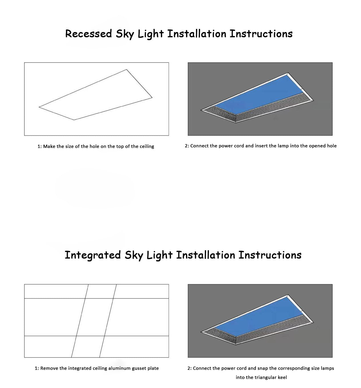 Blue Sky Smart Lamp Integrated Suspended Ceiling Kitchen Corridor Office Project Rgb Led Ceiling Lights