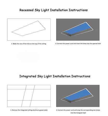 Blue Sky Smart Lamp Integrated Suspended Ceiling Kitchen Corridor Office Project Rgb Led Ceiling Lights