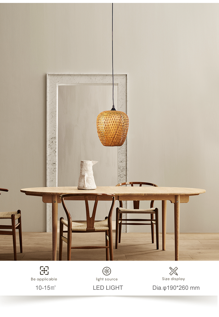 Natural Rattan Art Chandeliers Pendant Lights Nordic Market Price Bamboo Pendant Light 