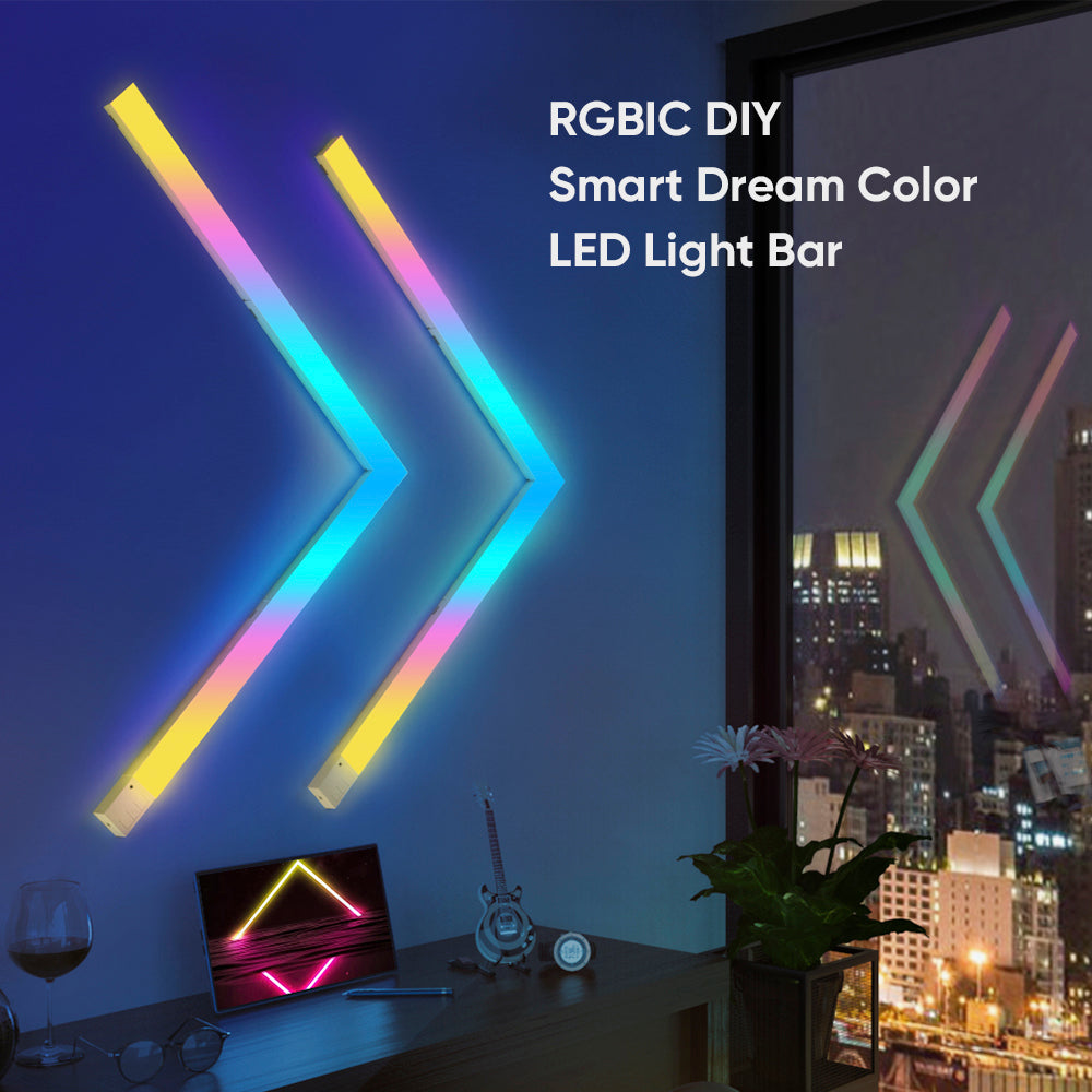 Smart APP Control Diy Design Various Functions Rgb Magic Color Diy Smart Dream Color Led Light Bar Glide Wall Light